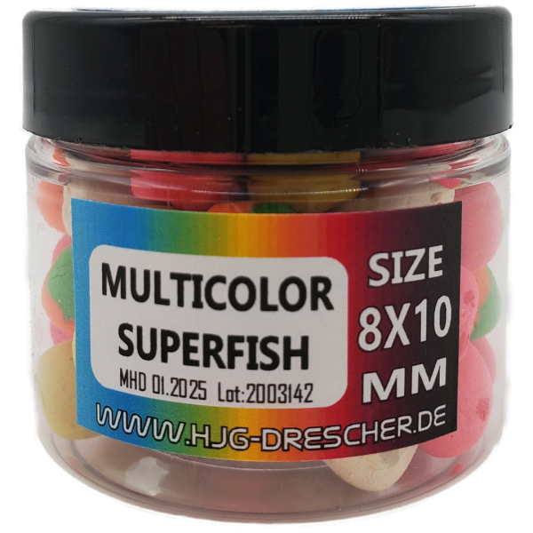 GUM Wafter 8 x 10 mm MULTICOLOR SUPERFISH